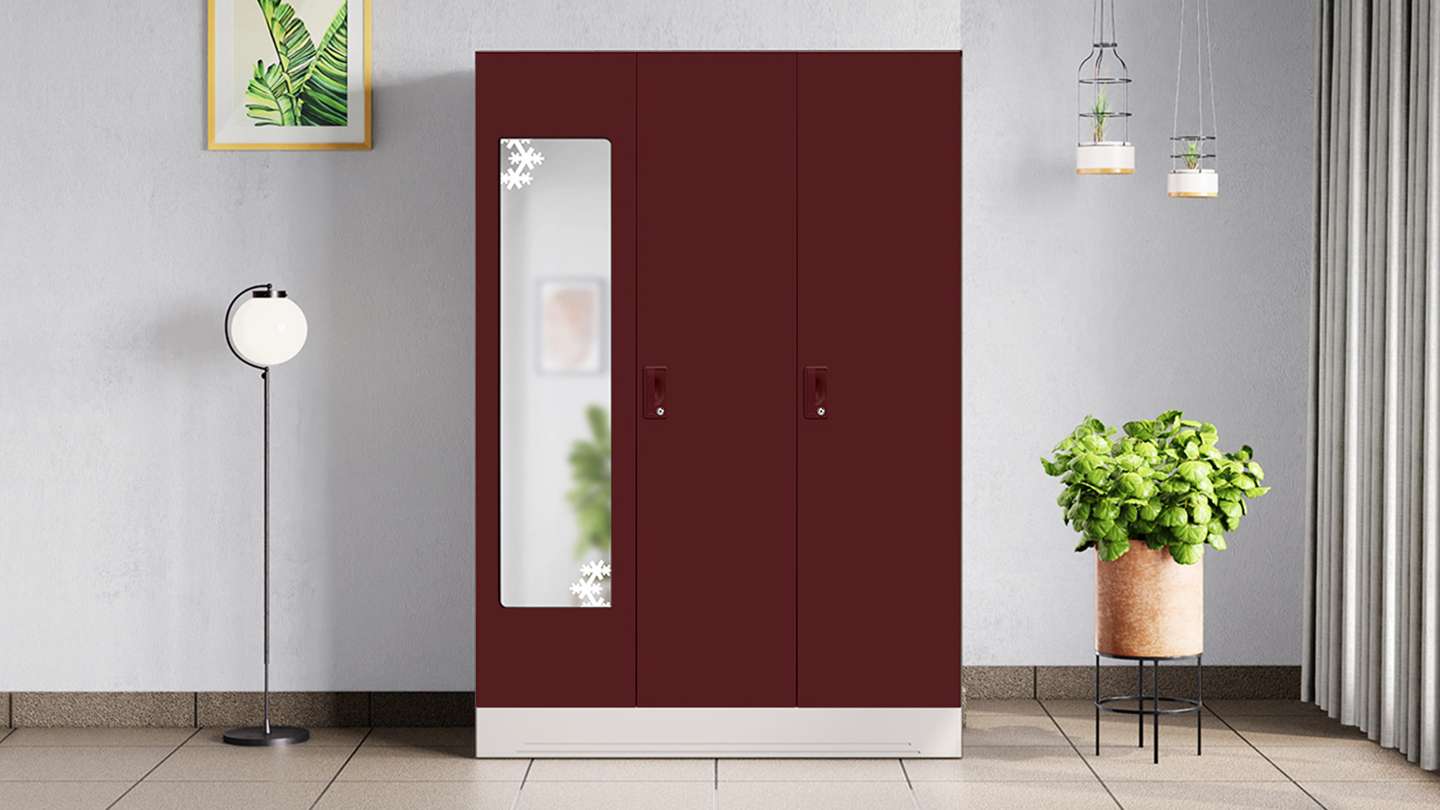 Buy Slimline 3 Door M2 Steel Almirah Godrej Interio