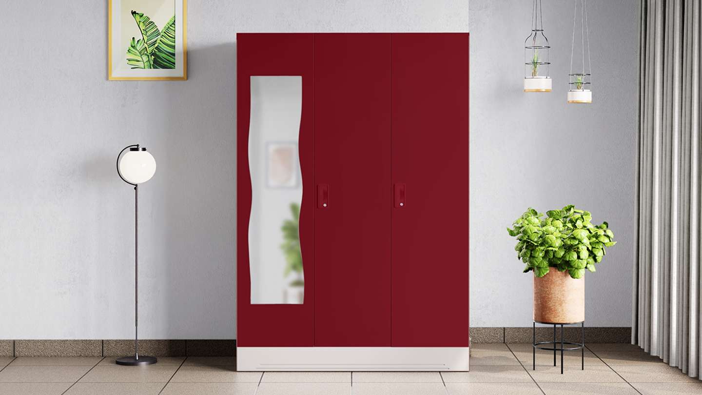 Godrej almirah with locker and mirror deals