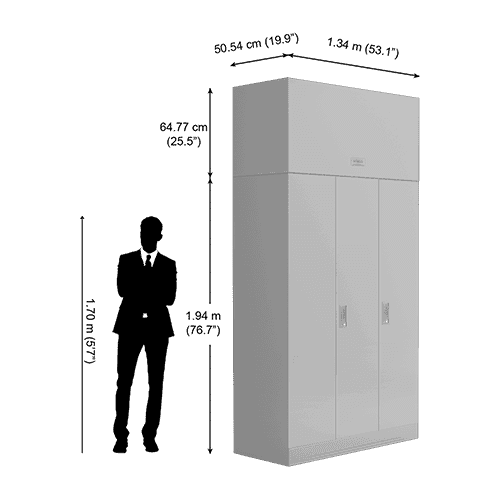 Buy Slimline 3 Door Steel Almirah Godrej Interio