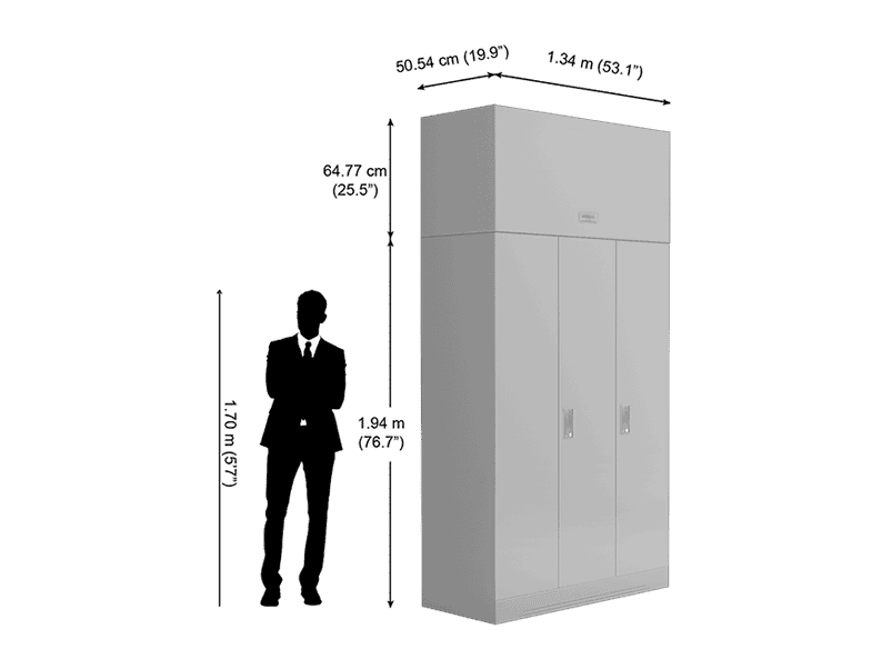Buy Slimline 3 Door Steel Almirah Godrej Interio
