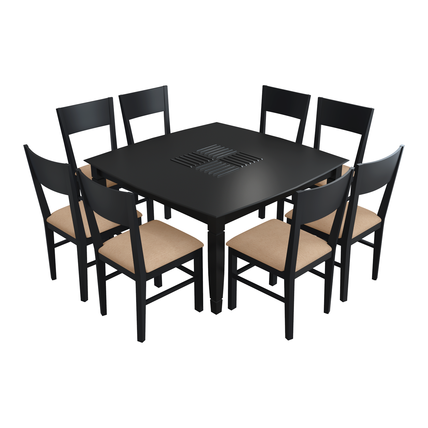 Buy Jewel 8 Seater Dining Table Set In Mahogany Godrej Interio