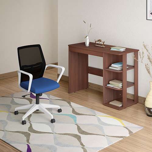Vurv-Ewa Study Table with Chair (Blue and Brown)